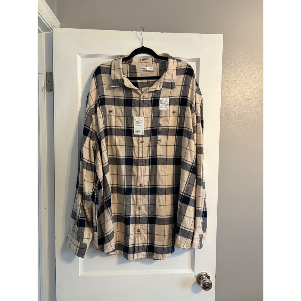 NWT Men's Sonoma Supersoft Flannel Size 4XB